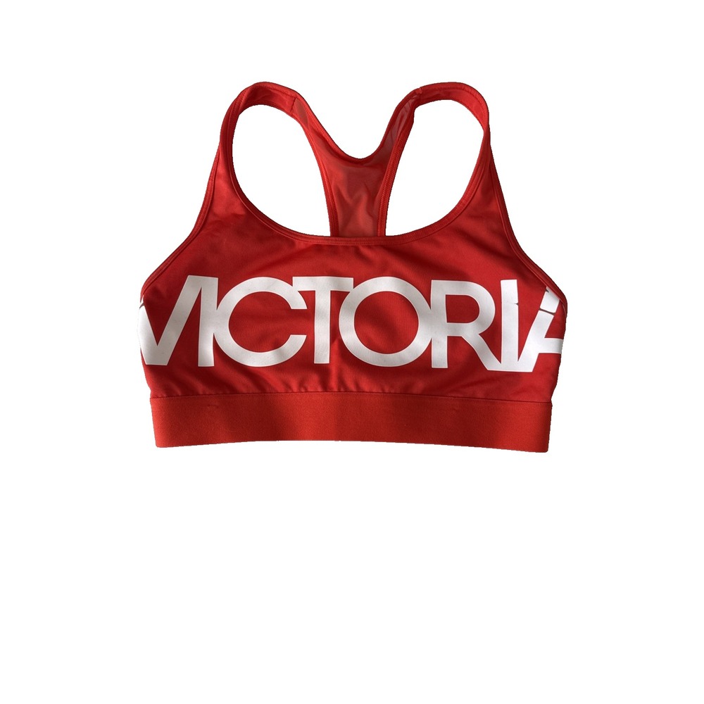 Victoria's Secret The Player Red Logo Mesh Racerback Sports Bra Womens S Running